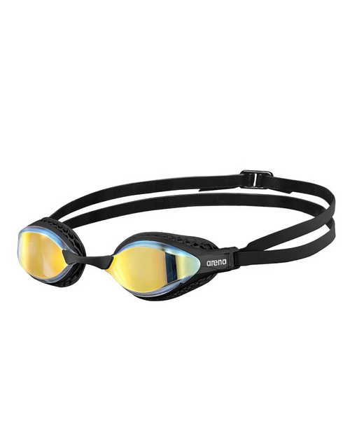 Arena Air-Speed Mirror Swim Goggles Yellow Copper Black 003151 | Side View | Mens Accessories | Topdrawers Apparel for Men