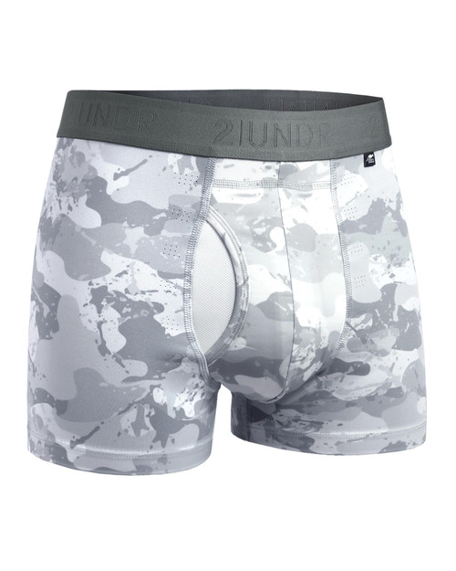 2UNDR Sport Shift Trunk Whiteout 2U26TR | Front View | Mens Boxer Briefs | Topdrawers Underwear for Men