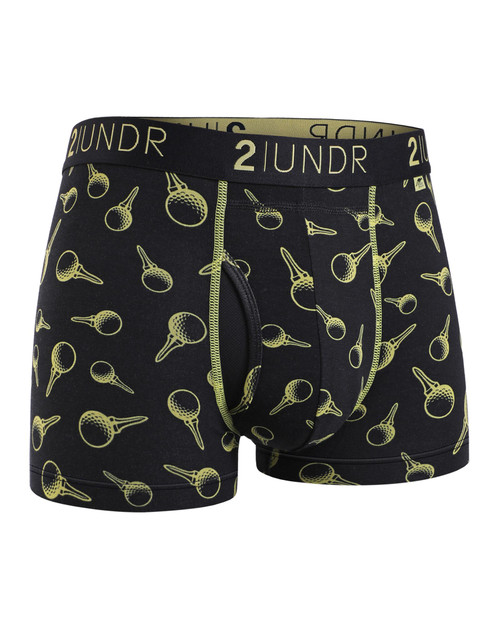 2UNDR Swing Shift Trunk Gold Tees 2U01TR | Front View | Mens Boxer Briefs | Topdrawers Underwear for Men