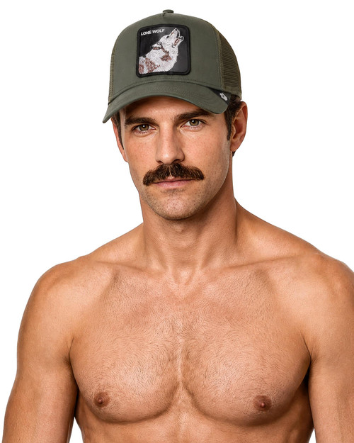 Goorin Bros. Lone Wolf Trucker Palm 101-2449-PAL01 | Front View | Mens Caps | Topdrawers Apparel for Men