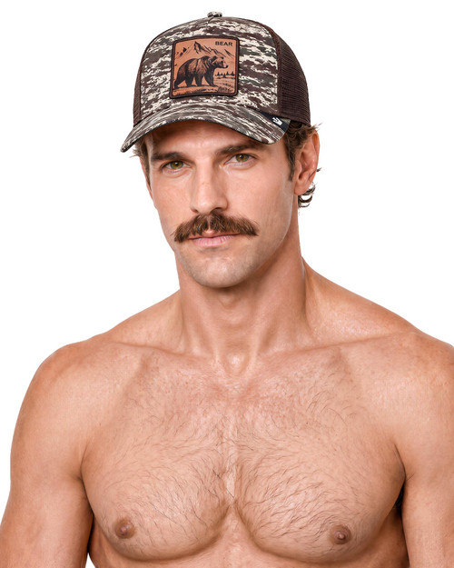 Goorin Bros. Camo Engraved Bear Trucker Camouflage 101-3198-CAM01 | Front View | Mens Caps | Topdrawers Apparel for Men