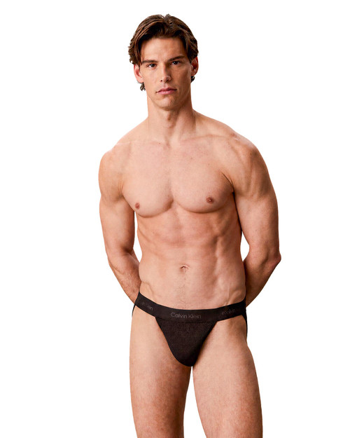 Calvin Klein Sculpt Lace Jock Strap Established Red NB4631-4GJ | Front View | Mens Jockstraps | Topdrawers Underwear for Men