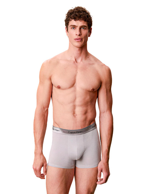 Calvin Klein Icon Cotton Stretch Trunk Limited Edition Harbor Mist NB4461G-PCU | Front View | Mens Boxer Briefs | Topdrawers Underwear for Men