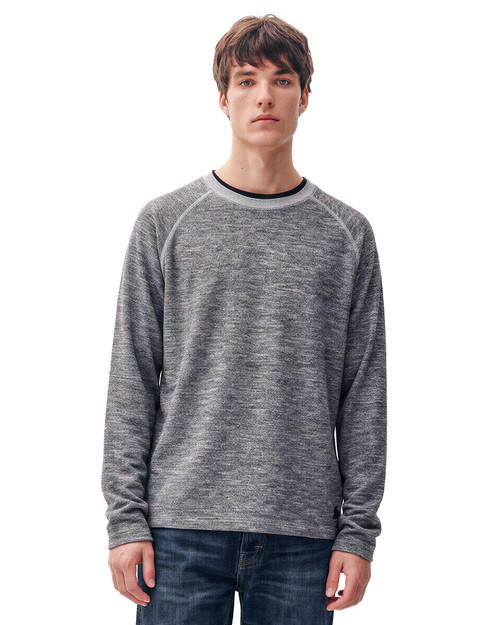 Kuwalla Tee Marled Thermal Marled Grey KUL-MRTH3012B-0326 | Front View | Mens Casual Tops | Topdrawers Clothing for Men