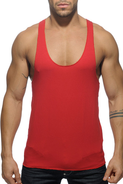 06 Red - Addicted Back Logo Tank Top AD340 - Front View - Topdrawers Menswear 06 Red - Addicted Back Logo Tank Top AD340 - Front View - Topdrawers Menswear