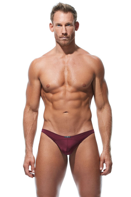 Gregg Homme Wonder Thong 96104-BUR Burgundy - Mens Thongs - Front View - Topdrawers Underwear for Men