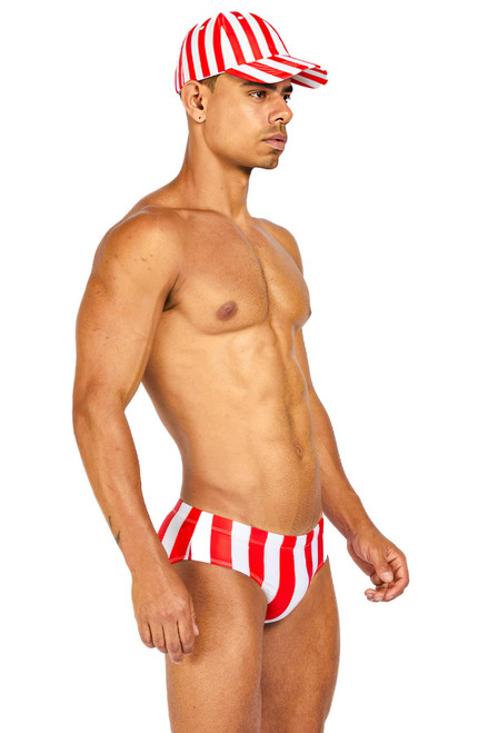 Men's flag briefs with cocks, low-waist underpants, tailored fit