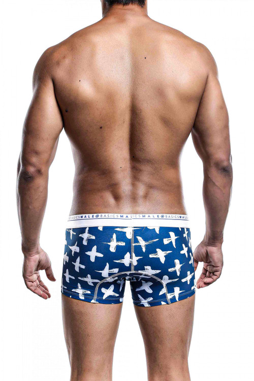MaleBasics Hipster Trunk | Santorini MB201-SANT - Mens Boxer Briefs - Rear View - Topdrawers Underwear for Men
