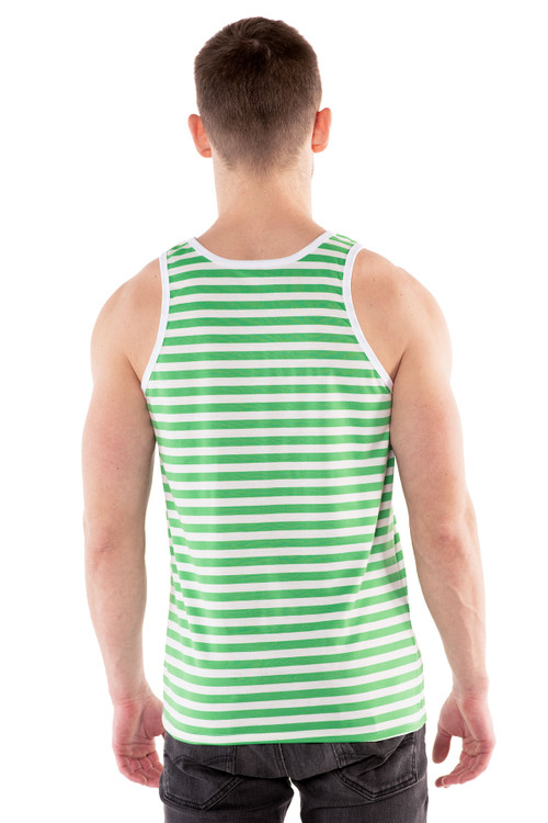 Go Softwear Cabana Stripe Tank Top 3776-SPGN Spearmint Green - Mens Tank Top Singlets - Rear View - Topdrawers Clothing for Men
