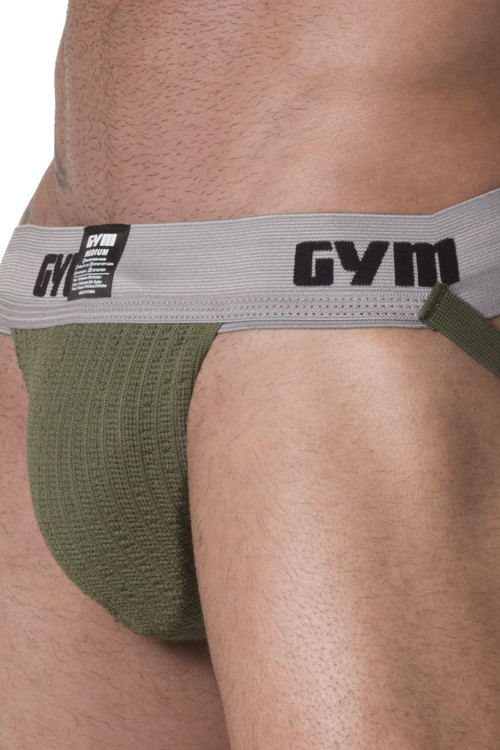 GYM Jockstrap Workout Jockstrap w/ 2" Waistband GYM002-AR Army - Mens Jockstraps - Side View - Topdrawers Underwear for Men
