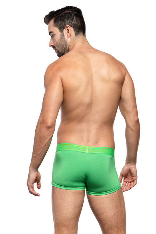 Garçon Model Green Bamboo Trunk GM21-GREEN-TRUNK - Mens Trunk Boxers - Rear View - Topdrawers Underwear for Men
