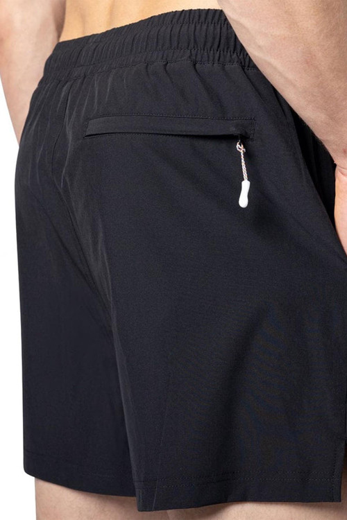 Bike Athletic Gym Short | Black | BAM209BLK  - Mens Athletic Shorts - Rear View - Topdrawers Clothing for Men
