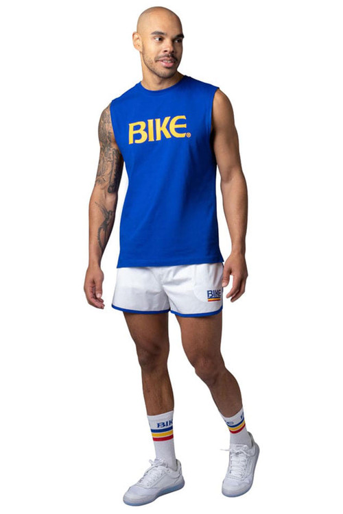 Bike Athletic Sleeveless Logo T-Shirt | Royal | BAM130ROY  - Mens T-Shirts - Front View - Topdrawers Clothing for Men
