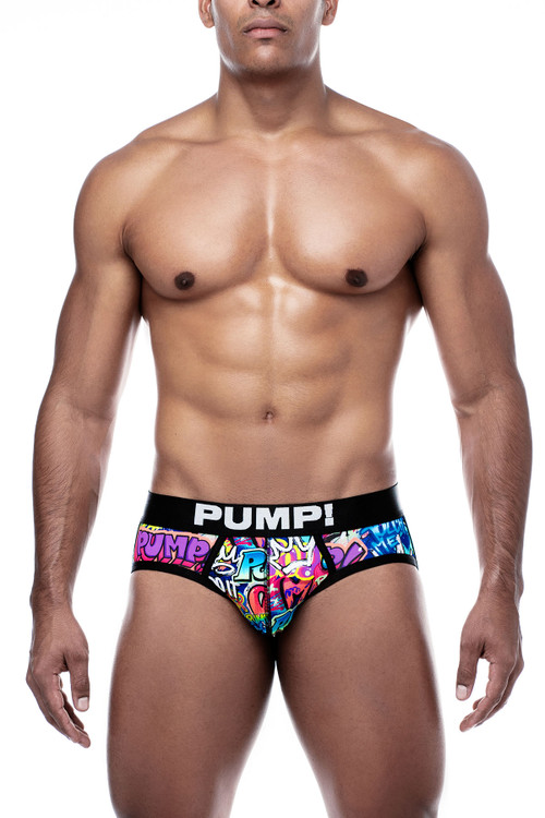 PUMP! Drip Full Front Jock | 15071  - Mens Jock Briefs - Front View - Topdrawers Underwear for Men
