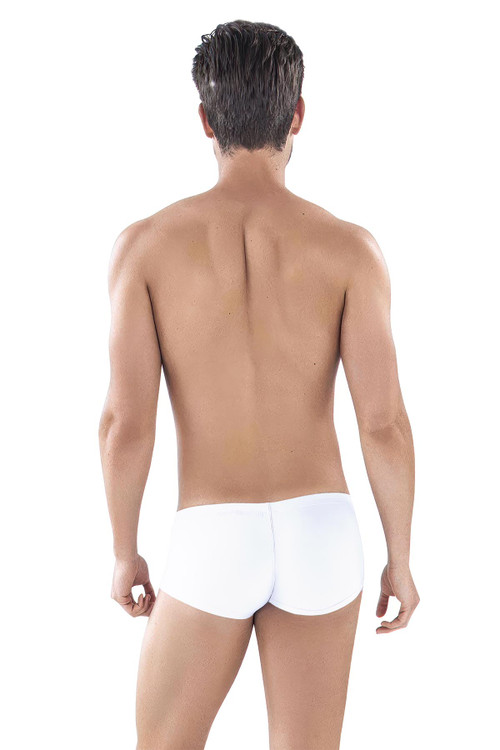 Clever Clever Latin Boxer | White | 0872-01  - Mens Boxer Briefs - Rear View - Topdrawers Underwear for Men
