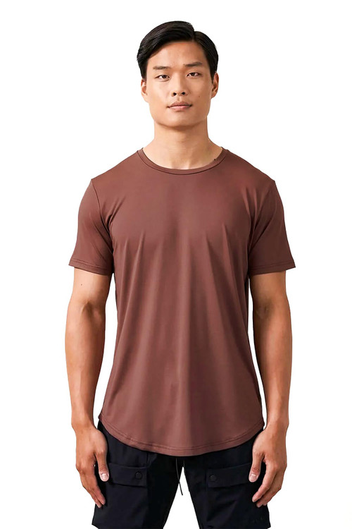 Kuwalla Tee Tek Eazy Tee | Rose Taupe | KUL-TST225-RSTP  - Mens Athletic T-Shirts - Front View - Topdrawers Clothing for Men
