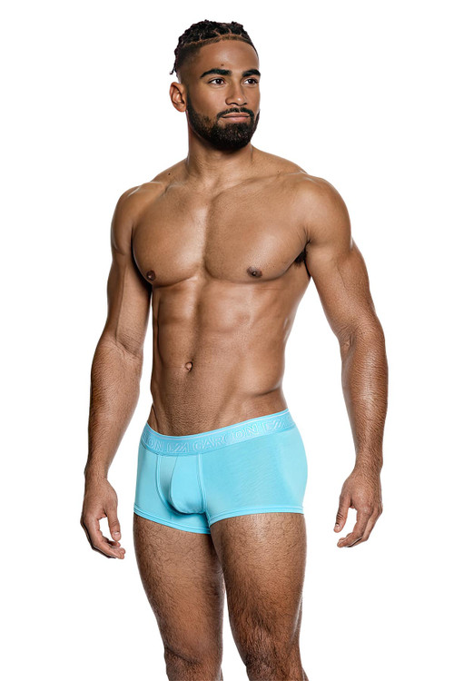 Garçon Baby Blue Bamboo Trunk | GM22-BLUE-TRUNK  - Mens Boxer Briefs - Side View - Topdrawers Underwear for Men
