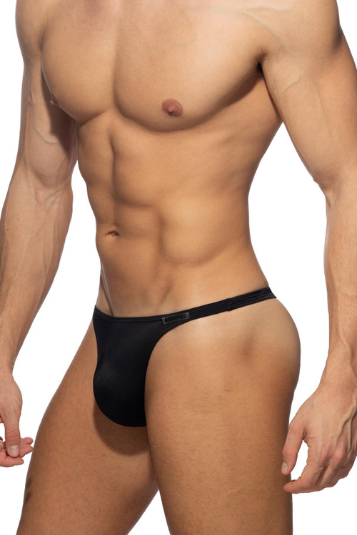 Addicted Swimwear G-String | Black | ADS316-10  - Mens Swim Thongs - Side View - Topdrawers Swimwear for Men
