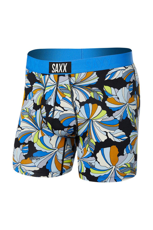 Saxx Ultra Boxer Brief w/ Fly | Flower P | SXBB30F-WPB  - Mens Boxer Briefs - Front View - Topdrawers Underwear for Men
