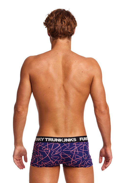 Funky Trunks Underwear Trunks | Serial Texter | FT50M71646  - Mens Boxer Briefs - Rear View - Topdrawers Underwear for Men
