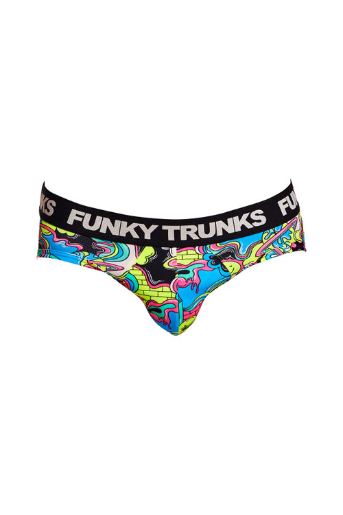 Funky Trunks Underwear Briefs | Smash Mouth | FT56M71625  - Mens Briefs - Front View - Topdrawers Underwear for Men
