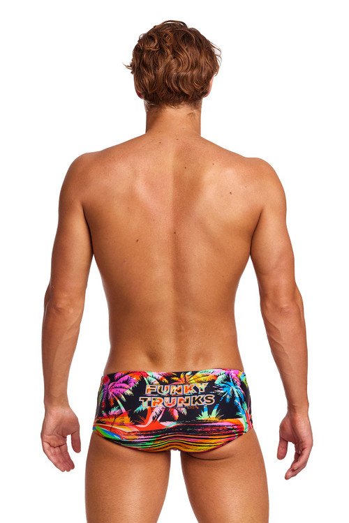 Funky Trunks Sidewinder Swim Trunks | Sunset City | FTS010M71640  - Mens Swim Trunks - Rear View - Topdrawers Swimwear for Men
