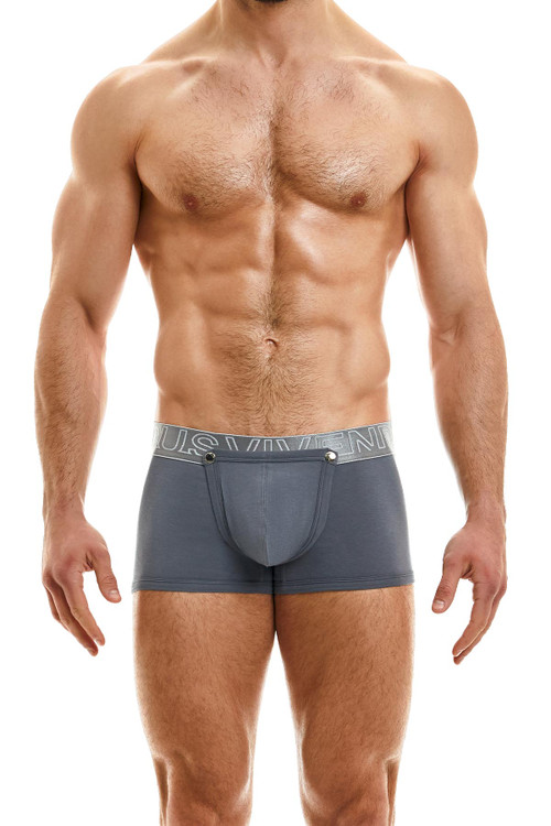 Modus Vivendi Glory Hole Boxer | Grey | 01321  - Mens Boxer Briefs - Front View - Topdrawers Underwear for Men
