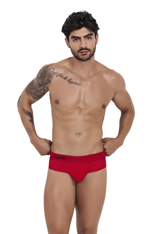 Clever Euphoria Brief | Red | 1208-05  - Mens Briefs - Front View - Topdrawers Underwear for Men
