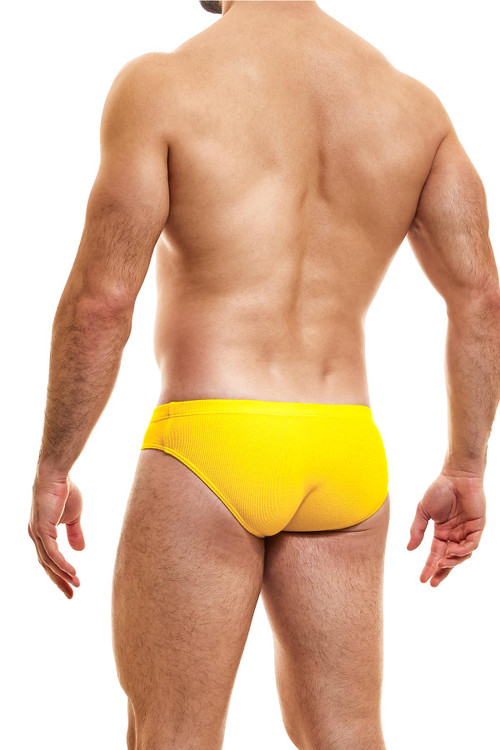 Modus Vivendi Peace Classic Brief | Yellow | 04017-YL  - Mens Briefs - Rear View - Topdrawers Underwear for Men
