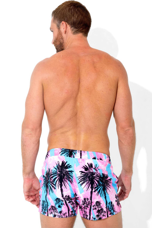 Garçon Hawaii Swim Shorts | G23-SHORTS-HAWAII  - Mens Swim Shorts - Rear View - Topdrawers Swimwear for Men
