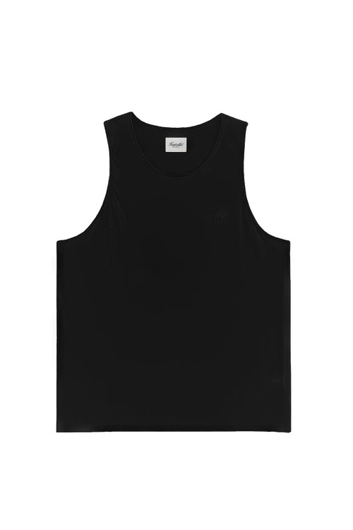 Kuwalla Tee Premium Rib Tank | Black | KUL-RTK3113-BLK  - Mens Tank Top Singlets - Front View - Topdrawers Clothing for Men
