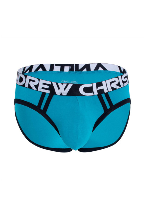 Andrew Christian CoolFlex Modal Active Brief w/ Show-It | Teal | 93089-TL  - Mens Briefs - Front View - Topdrawers Underwear for Men
