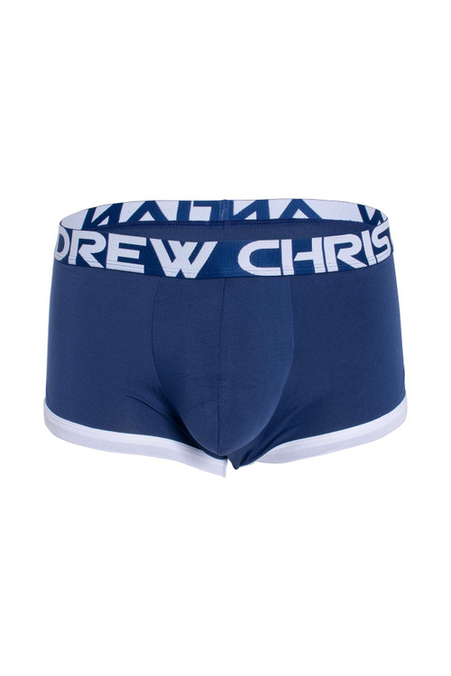 Andrew Christian CoolFlex Modal Active Boxer w/ Show-It | Navy | 93090-NV  - Mens Boxer Briefs - Front View - Topdrawers Underwear for Men
