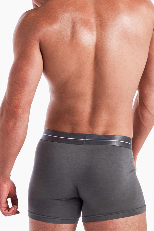 Teamm8 Icon Trunk | Gunmetal | TU-UKICON-GMTL  - Mens Trunk Boxer Briefs - Rear  View - Topdrawers Underwear for Men

