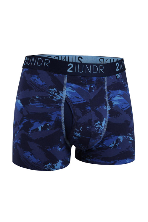 2UNDR Swing Shift Trunk | Blue Storm | 2U01TR-397  - Mens Trunk Boxer Briefs - Front View - Topdrawers Underwear for Men
