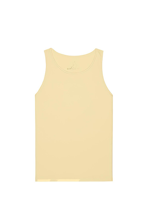 Kuwalla Tee Eazy Tank | Mellow Yellow | KUL-ET1855-YEL  - Mens Tank Top Singlets - Front View - Topdrawers Clothing for Men
