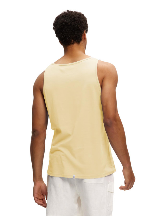 Kuwalla Tee Eazy Tank | Mellow Yellow | KUL-ET1855-YEL  - Mens Tank Top Singlets - Rear View - Topdrawers Clothing for Men
