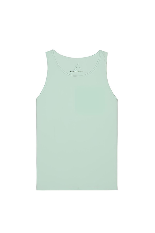 Kuwalla Tee Eazy Tank | Dusty Aqua | KUL-ET1855-AQU  - Mens Tank Top Singlets - Front View - Topdrawers Clothing for Men
