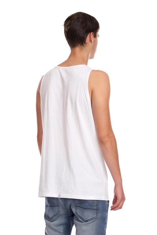 Kuwalla Tee Eazy Tank | White | KUL-ET1855  - Mens Tank Top Singlets - Rear View - Topdrawers Clothing for Men
