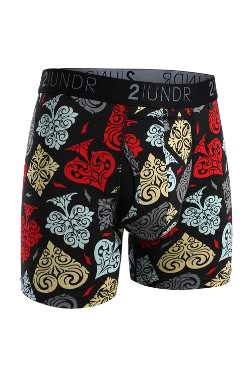 2UNDR Swing Shift Boxer Brief | Spades 2U01BB | Front View | Mens Boxer Briefs | Topdrawers Underwear for Men