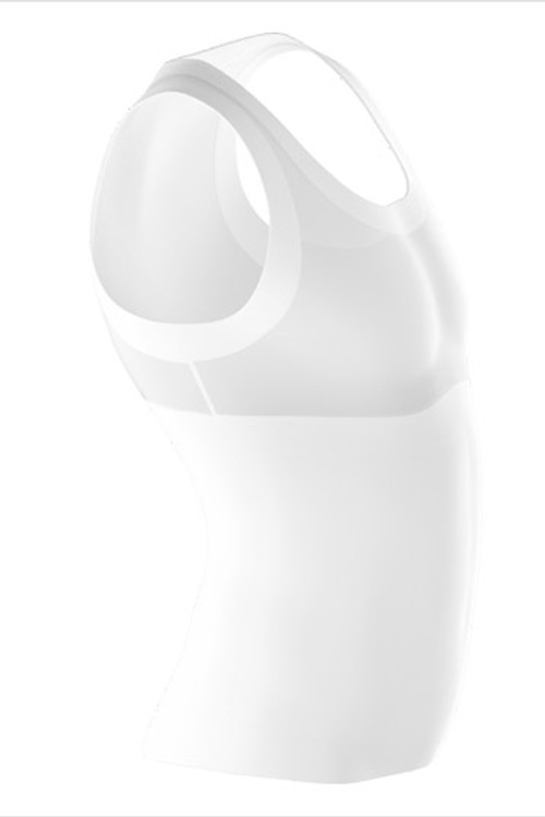 Leo Extra Firm Control Tank 035013 White from Topdrawers Underwear for Men - Product View