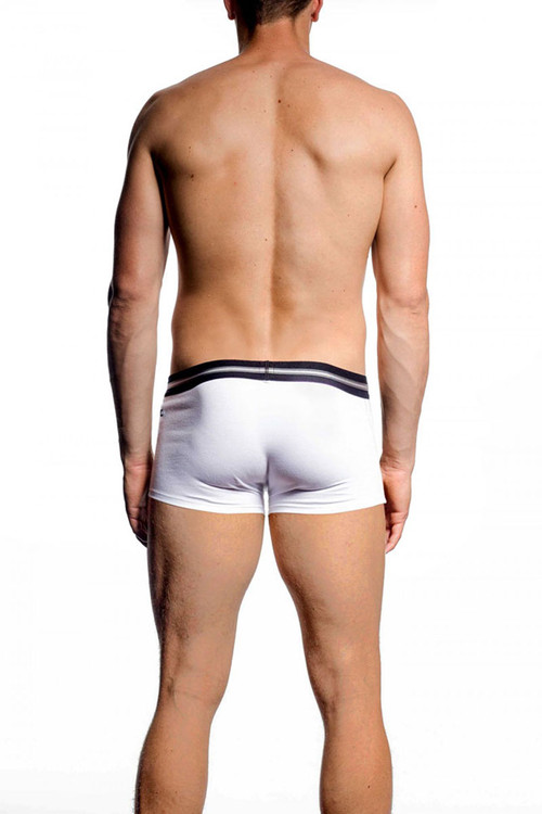 002 White - JM ACTION Low Rise Pouch Boxer 59094 - Rear View - Topdrawers Underwear for Men