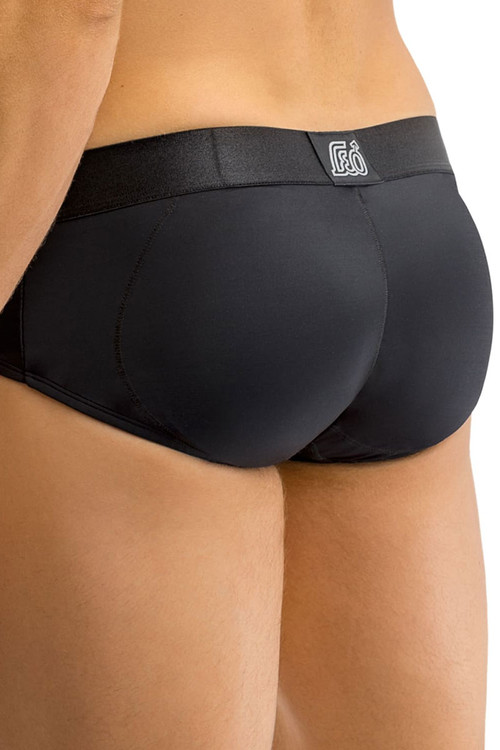 700 Black - Leo Padded Butt Enhancer Brief 033293 - Rear View - Topdrawers Underwear for Men