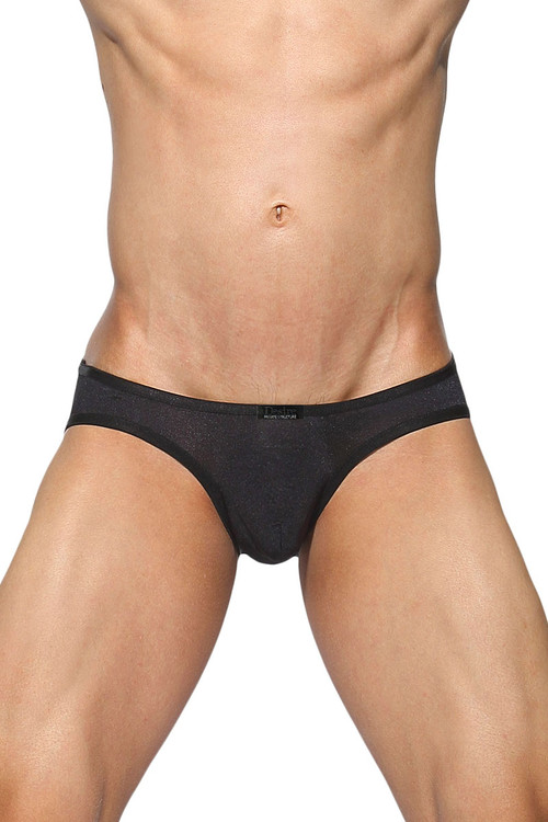 Black - Private Structure Desire Intima Mesh Low Rise Bikini DIAMU3455BT - Front View - Topdrawers Underwear for Men