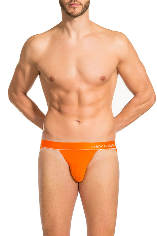 Obviously PrimeMan Jockstrap A07-1O Orange  - Mens Jockstraps - Front View - Topdrawers Underwear for Men
