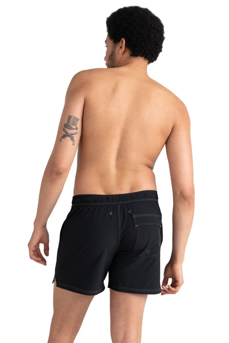 Saxx Oh Buoy 2N1 Swim Short 5" | Black SXSW03L-BLK - Mens Swim Shorts - Rear View - Topdrawers Swimwear for Men
