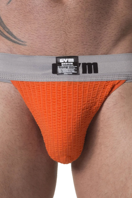 GYM Jockstrap Workout Jockstrap w/ 2" Waistband GYM002-OR Orange - Mens Jockstraps - Front View - Topdrawers Underwear for Men

