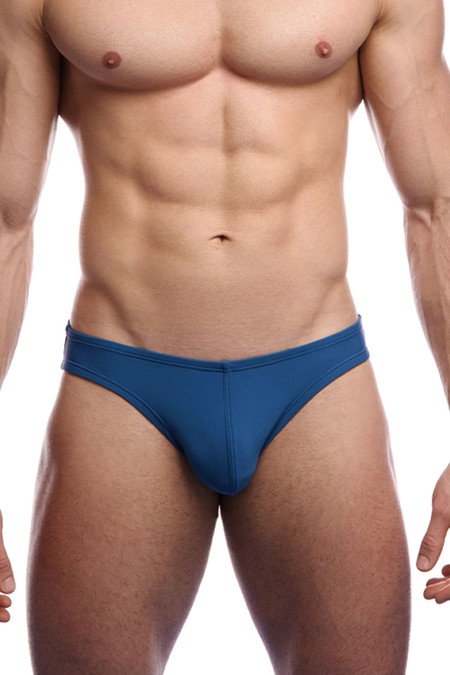 PUMP! Blue Water Cheeky Swim Brief 13012 - Mens Swim Bikinis - Front View - Topdrawers Swimwear for Men
