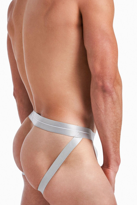 Teamm8 Icon Jockstrap | Grey | TU-JKICON-GRY  - Mens Jockstraps - Rear View - Topdrawers Underwear for Men
