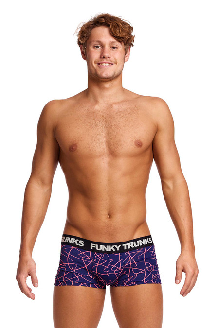 Funky Trunks Underwear Trunks | Serial Texter | FT50M71646  - Mens Boxer Briefs - Front View - Topdrawers Underwear for Men
